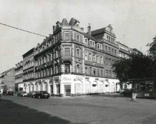Dresden-Pieschen, Oschatzer Straße 42/Ecke Konkordienstraße. Merkur-Kaufhaus (um 1890)