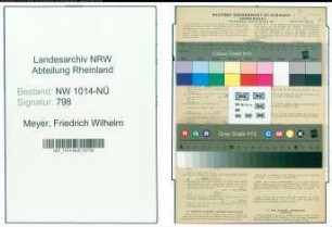 Entnazifizierung Friedrich Wilhelm Meyer , geb. 21.01.1900 (Ingenieur)