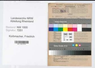Entnazifizierung Friedrich Korbmacher, geb. 04.03.1914 (Ingenieur)