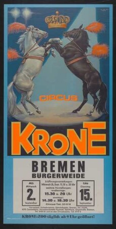 Circus Krone, Bremen, 1981