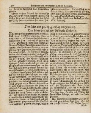 Der sechs und zwantzigste Tag im Hornung