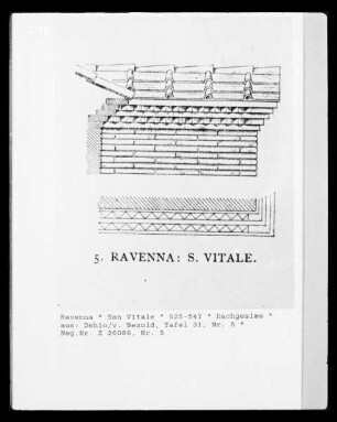 San Vitale in Ravenna: Dachgesims