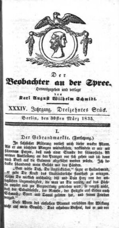 13. Stueck, 30. Maerz 1835
