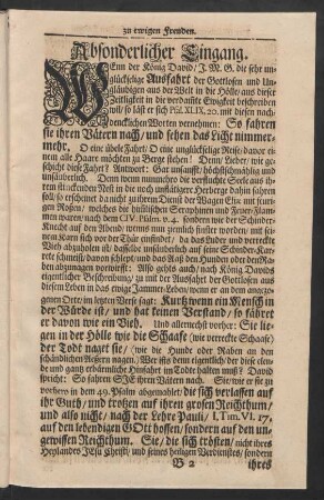 Absonderlicher Eingang.