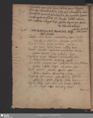 Nr. 26-29. In natalem...