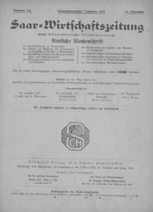 Nummer 24: 13. September 1919