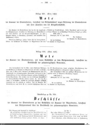 Beilagen zu Protokoll, 146. Sitzung