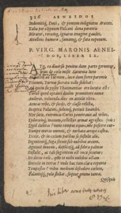 P. Virg. Maronis Aeneidos, Liber IX.