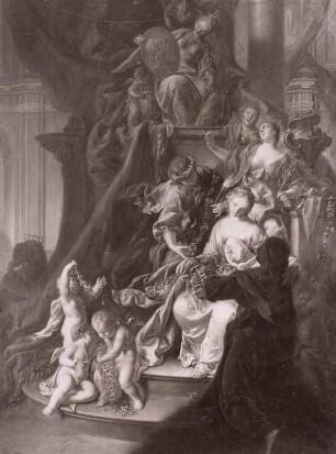 Allegorie auf die Vermählung der Prinzessin Maria Josepha von Sachsen mit dem Dauphin von Frankreich im Jahre 1747