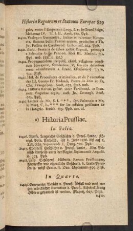 n) Historia Prussiae.