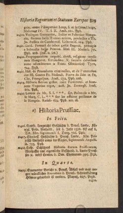 n) Historia Prussiae.