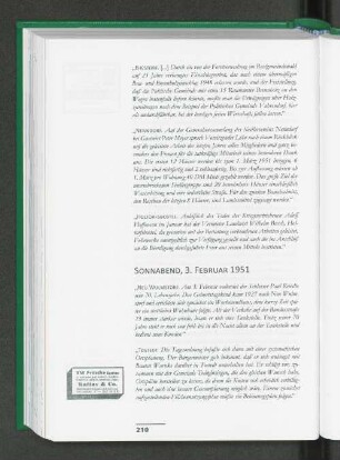 Sonnabend, 3. Februasr 1951