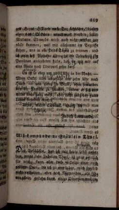Miß Lamounde an Fräulein Thurl. - Sir Eberhard Moreton an Jakob Lamounde, Esq.