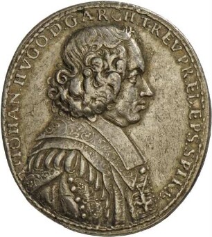 Gnadenpfennig von Johann Linck auf den Trierer Erzbischof Johann Hugo von Orsbeck, 1678