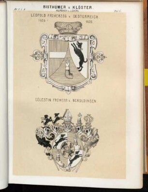 Taf. 6. Leopold Frzherzog v. Oesterreich. 1624-1626. - Cölestin Freiherr v. Beroldingen.