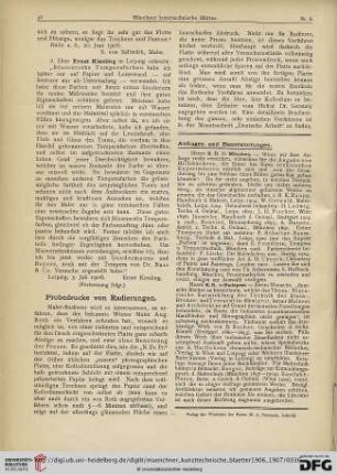 3: Probedrucke von Radierungen