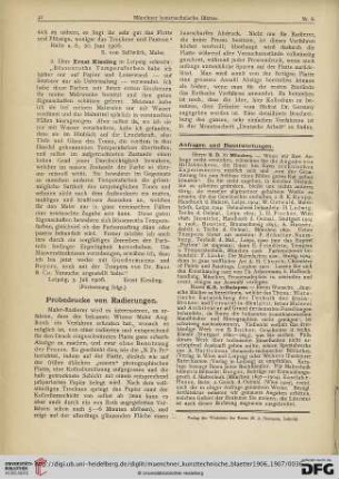 3: Probedrucke von Radierungen