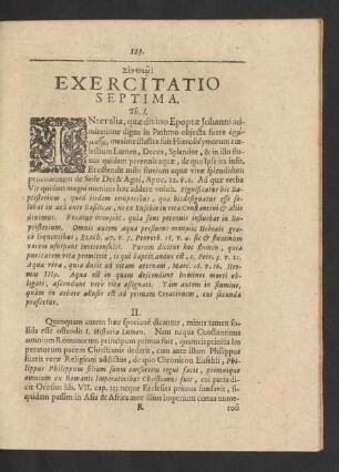 Exercitatio Septima.