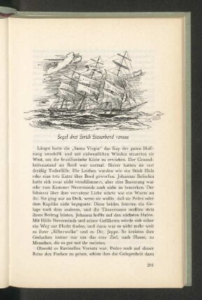 Segel drei Strich Steuerbord voraus