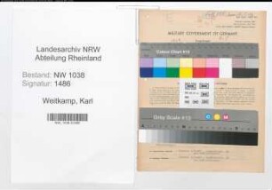 Entnazifizierung Karl Weitkamp , geb. 04.02.1909 (Textileinzelhaendler)