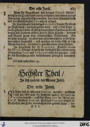 Sechster Theil.