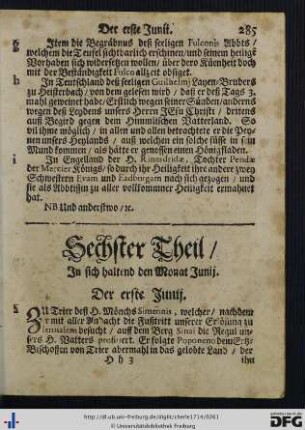 Sechster Theil.