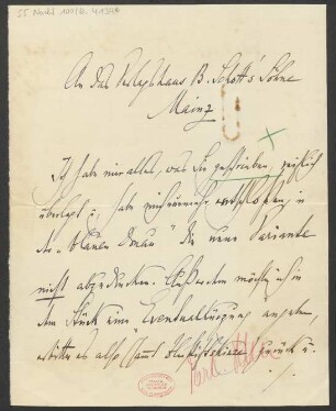 Brief an B. Schott's Söhne : 04.06.1930
