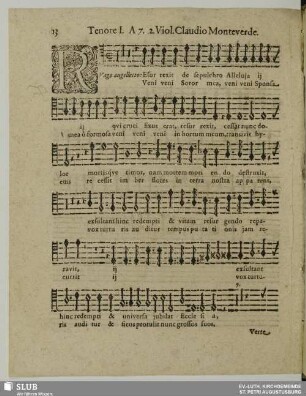 Monteverdi, Claudio: Resurrexit de sepulcro