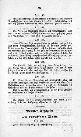 Neunter Abschnitt. Die bewaffnete Macht.