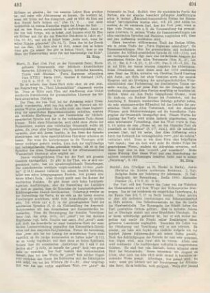 493-494 [Rezension] Marti, Karl, Kurzgefasste Grammatik der biblisch-aramaeischen Sprache
