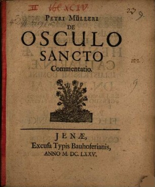 Petri Mülleri De osculo sancto commentatio