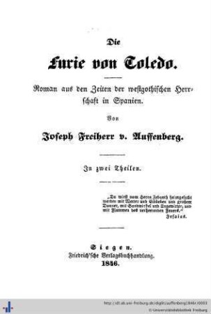 Die Furie von Toledo.