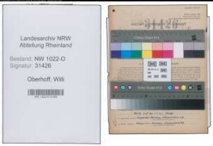 Entnazifizierung Willi Oberhoff , geb. 09.05.1909 (Mechaniker)