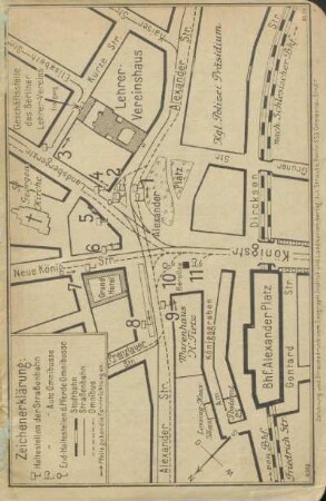 Karte: Alexanderplatz und Verkehrslinien