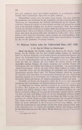 IV. Einigung Italiens unter der Vorherrschaft Roms (367-270)