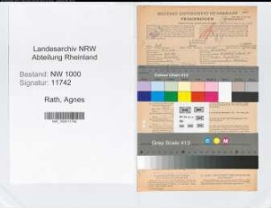 Entnazifizierung Agnes Rath, geb. 15.03.1916 (Kaufm.Angestellte)