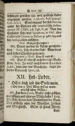 XII. Lob-Lieder.