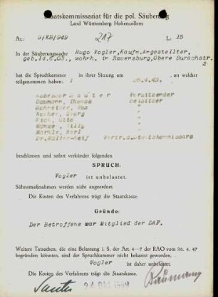 Vogler, Hugo