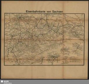 Eisenbahnkarte von Sachsen