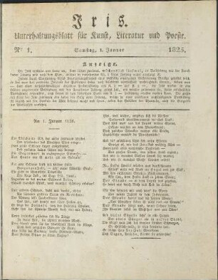 Nro. 1 - Nro. 10. 1825 (Januar)