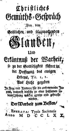 Die Ernsthaffte Christen-Pflicht