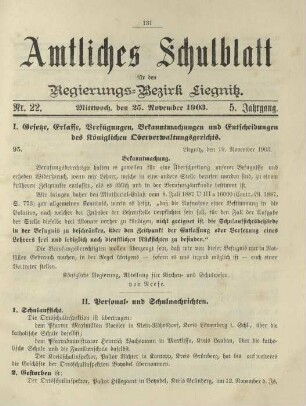 5.1903, Nr. 22(25. November)