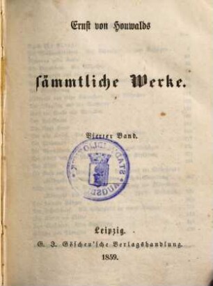 Ernst von Houwalds sämmtliche Werke, 4