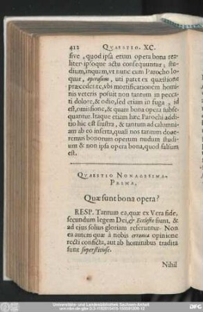Quaestio Nonagesima-Prima. Quae sunt bona opera?