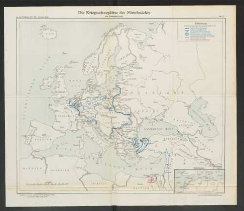 Nr. 1. Die Kriegsschauplätze der Mittelmächte im Frühjahr 1915.
