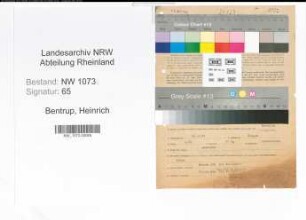 Entnazifizierung Heinrich Bentrup , geb. 13.09.1897 (Angestellter)