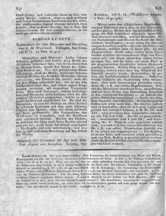 Almanach der Chroniken für das Jahr 1804. Von August von Kotzebue. Leipzig, bey Kummer, 239 S. 12.