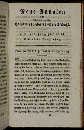 Vier und zwanzigstes Stück. Den 12ten Juny 1817