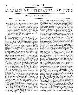 Astronomisches Jahrbuch nebst einer Sammlung der neuesten in die astronomischen Wissenschaften einschlagenden Abhandlungen, Beobachtungen und Nachrichten. Für das Jahr 1803. Hrsg. von J. E. Bode. Berlin: Verf.; Lange 1800