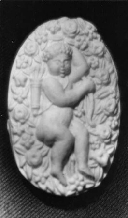 Ein Relief (Amor) gefertigt aus Marzipan